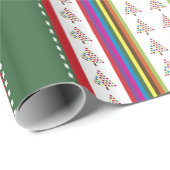 Holiday Tree & Stripes Cadeauverpakking – Feesteli Cadeaupapier (Rol Hoek)