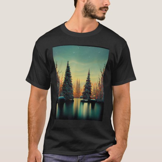 Holiday Trees Design T-shirt (Voorkant)