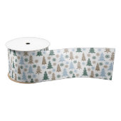 Holiday Trees Satin Ribbon Satijnen Lint (Spoel)