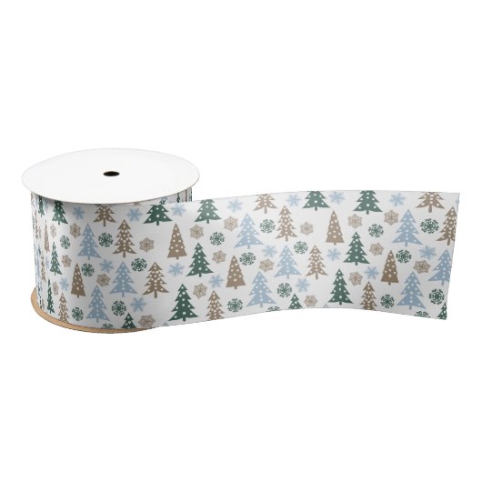 Holiday Trees Satin Ribbon Satijnen Lint (Spoel)