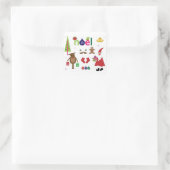 Holiday trendy Merry Kerstmis Vierkante Sticker (Tas)