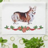 Holiday Tricolor Welsh Corgi Theedoek (Gevouwen)