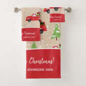 Holiday  Truck Merry-kerstzaal Bad Handdoek (Insitu)