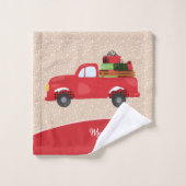 Holiday  Truck Merry-kerstzaal Bad Handdoek (Wasdoekje)