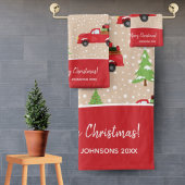 Holiday Truck Merry-kerstzaal Bad Handdoek