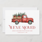 Holiday Truck Moving New Home Announcement Card Feestdagenkaart (Voorkant)