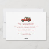 Holiday Truck Moving New Home Announcement Card Feestdagenkaart (Achterkant)