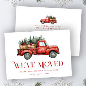 Holiday Truck Moving New Home Announcement Card Feestdagenkaart