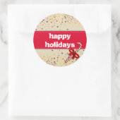 Holiday Typografie trendy gold confetti kermas Ronde Sticker (Tas)