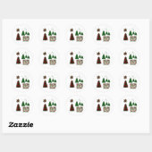 Holiday Typografie trendy Kerstmis Ronde Sticker (Vel)