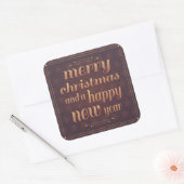 Holiday Typografie trendy snowflake met kerstmis Vierkante Sticker (Envelop)