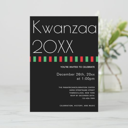 Holiday Typography Kwanzaa Kaart (Staand voorkant)
