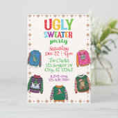 Holiday Ugly Sweater Party, colorful Kaart (Staand voorkant)