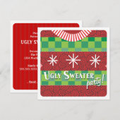 Holiday Ugly Sweater Party Invitation Kaart (Voorkant / Achterkant)