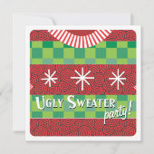 Holiday Ugly Sweater Party Invitation Kaart (Voorkant)