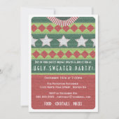 Holiday Ugly Sweater Party Invitation Kaart (Voorkant)