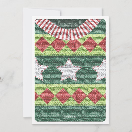Holiday Ugly Sweater Party Invitation Kaart (Achterkant)