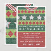 Holiday Ugly Sweater Party Invitation Kaart (Voorkant / Achterkant)