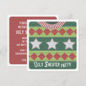 Holiday Ugly Sweater Party Invitation Kaart (Voorkant / Achterkant)