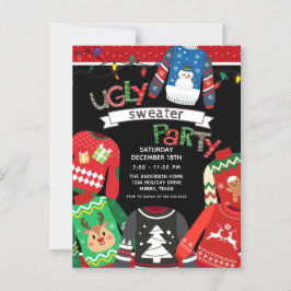 Holiday Ugly Sweater Party Magnetische Uitnodiging