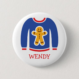 Holiday Ugly Sweater Party Name Tags Ronde Button 5,7 Cm