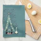 Holiday uit de middeleeuwse kattenfamilie ©studiox theedoek (Quarter Fold)