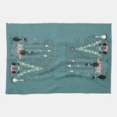 Holiday uit de middeleeuwse kattenfamilie ©studiox theedoek (Horizontaal)