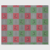 Holiday Unicorn Christmas Wrapping Paper (Grijs) Cadeaupapier (Vlak)