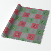 Holiday Unicorn Christmas Wrapping Paper (Grijs) Cadeaupapier (Uitgerold)
