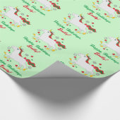 Holiday Unicorn met sternaam Cadeaupapier (Hoek)