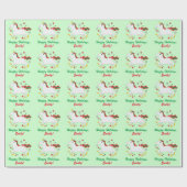 Holiday Unicorn met sternaam Cadeaupapier (Vlak)