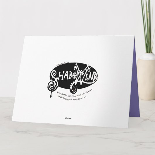 Holiday Unicorn Owl en Fox Kaart (Achterkant)