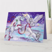Holiday Unicorn Owl en Fox Kaart (Voorkant)