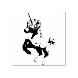 "Holiday Unicorn" Xmas Rubber Stamp (links) Rubberstempel