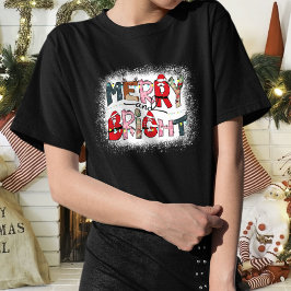 Holiday Unisex Graphic T-shirt, Funny Merry en Bri T-shirt