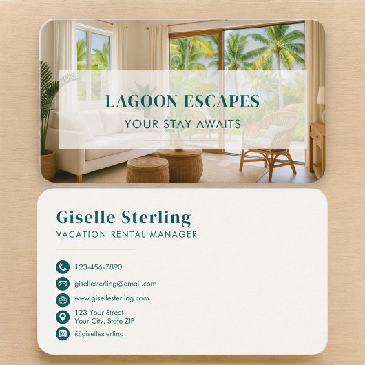 Holiday Vacation Rental QR Code Visitekaartje