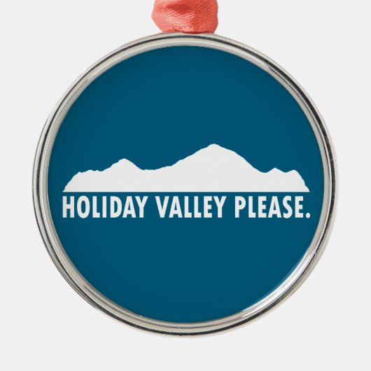 Holiday Valley graag Metalen Ornament (Voorkant)