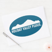 Holiday Valley graag Ovale Sticker (Envelop)