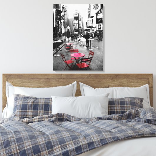 HOLIDAY VERKOOP! Times Square Black White Canvas (Insitu (Slaapkamer))