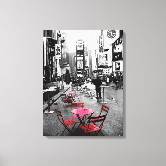 HOLIDAY VERKOOP! Times Square Black White Canvas (Voorkant)
