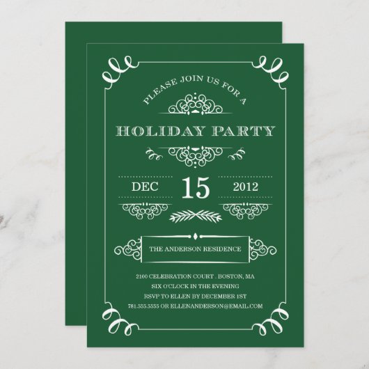 HOLIDAY  | VERZOEKEN VAN PARTIJEN VAN VANDAAG KAART (Voorkant / Achterkant)