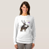 Holiday Vibes Deers Long Sleeves Top (Voorkant volledig)