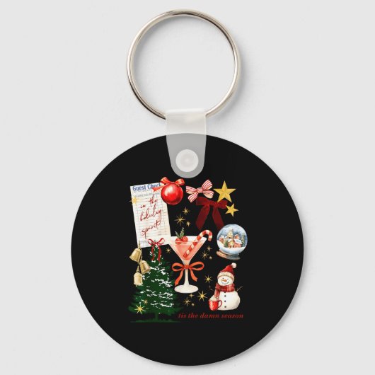 Holiday Vibes In The Holiday Srit Christmas Funny Sleutelhanger (Voorkant)