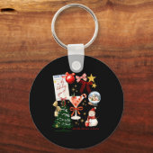 Holiday Vibes In The Holiday Srit Christmas Funny Sleutelhanger (Voorkant)