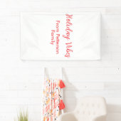 Holiday Vibes red Christmas add family name date b Spandoek (Insitu)