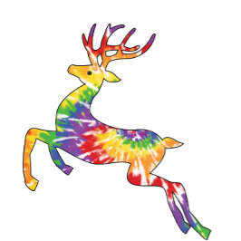 Holiday Vibes Tie Dye Raindeer T-shirt