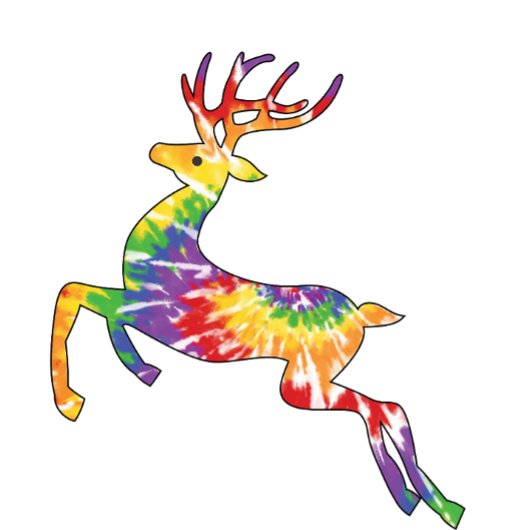 Holiday Vibes Tie Dye Raindeer T-shirt
