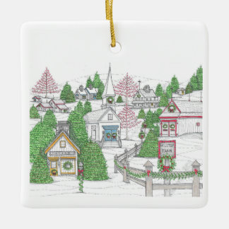 Holiday Village Keramisch Ornament