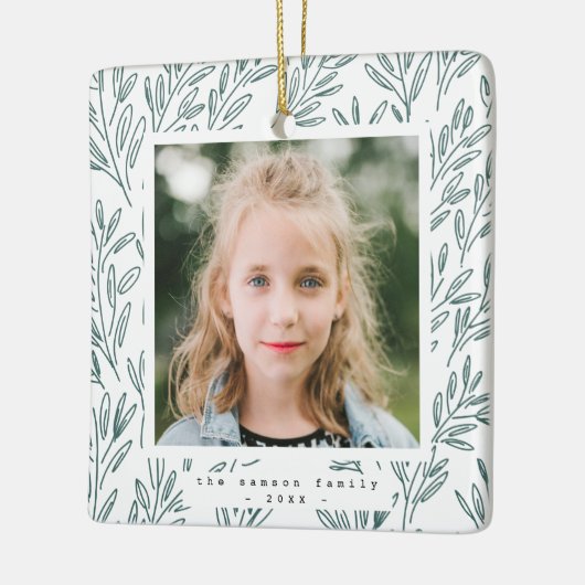 Holiday Vines Foto Keramisch Ornament (Links)