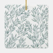 Holiday Vines Foto Keramisch Ornament (Achterkant)